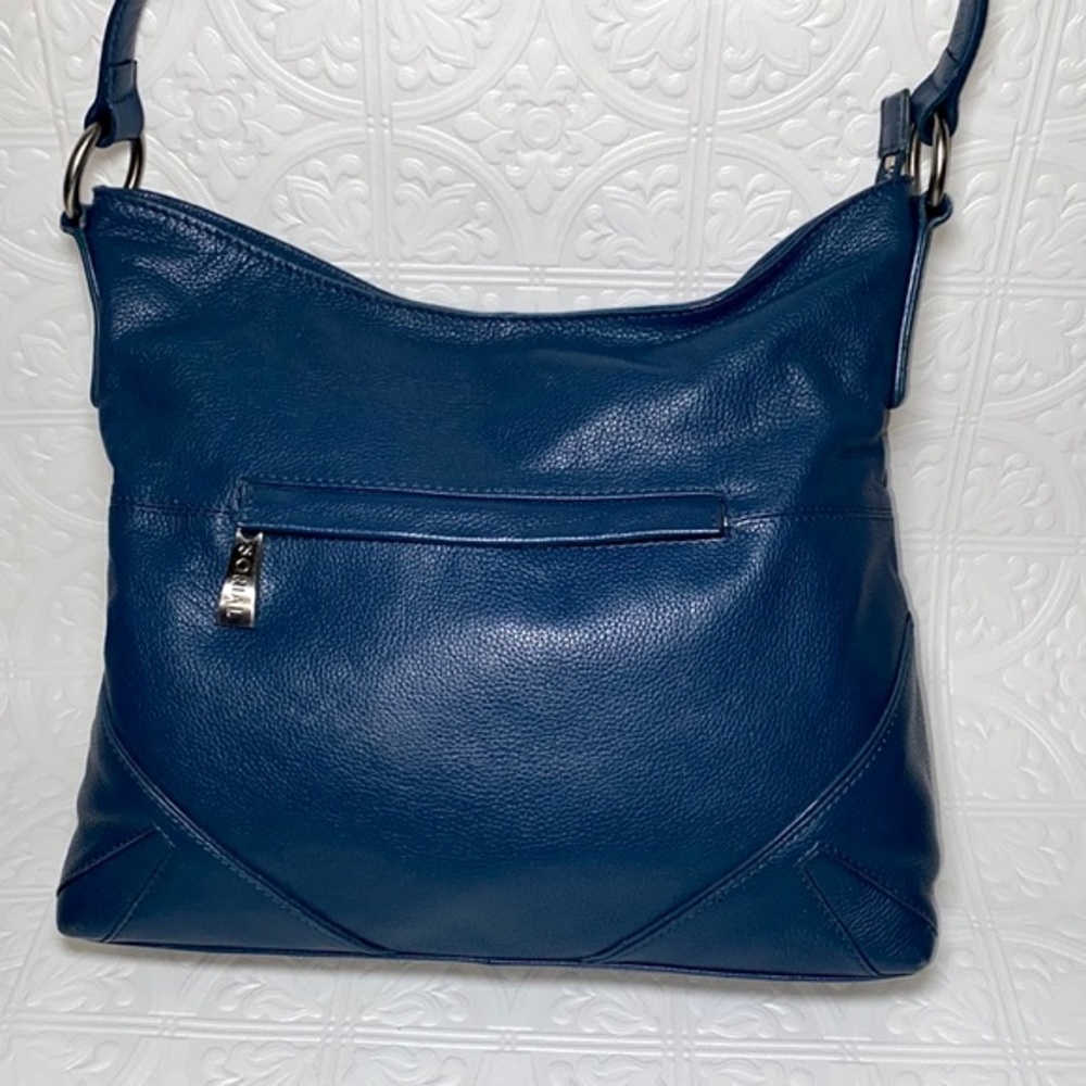 Soft Blue Leather Sorial New York Hobo Shoulder Bag